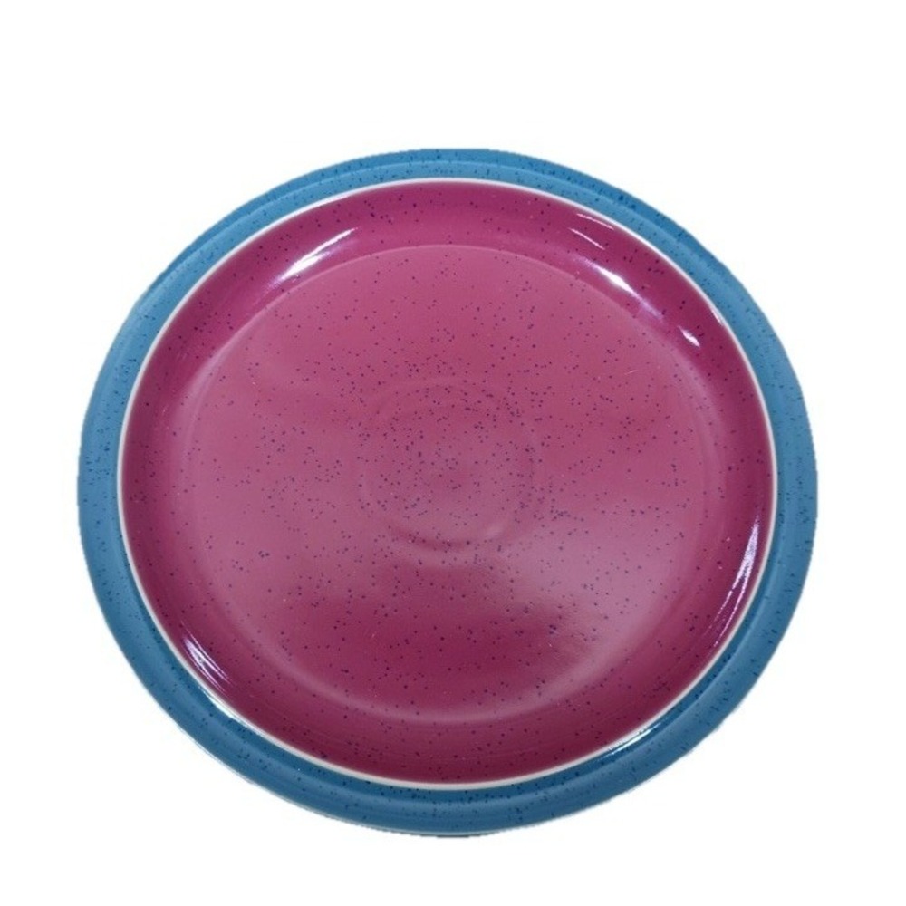 Denby Harlequin Dinner Plates Set Of 3 Red Green‎ Stoneware  England 10.5"